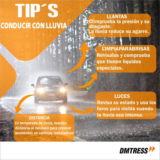 Tips al conducir con lluvia